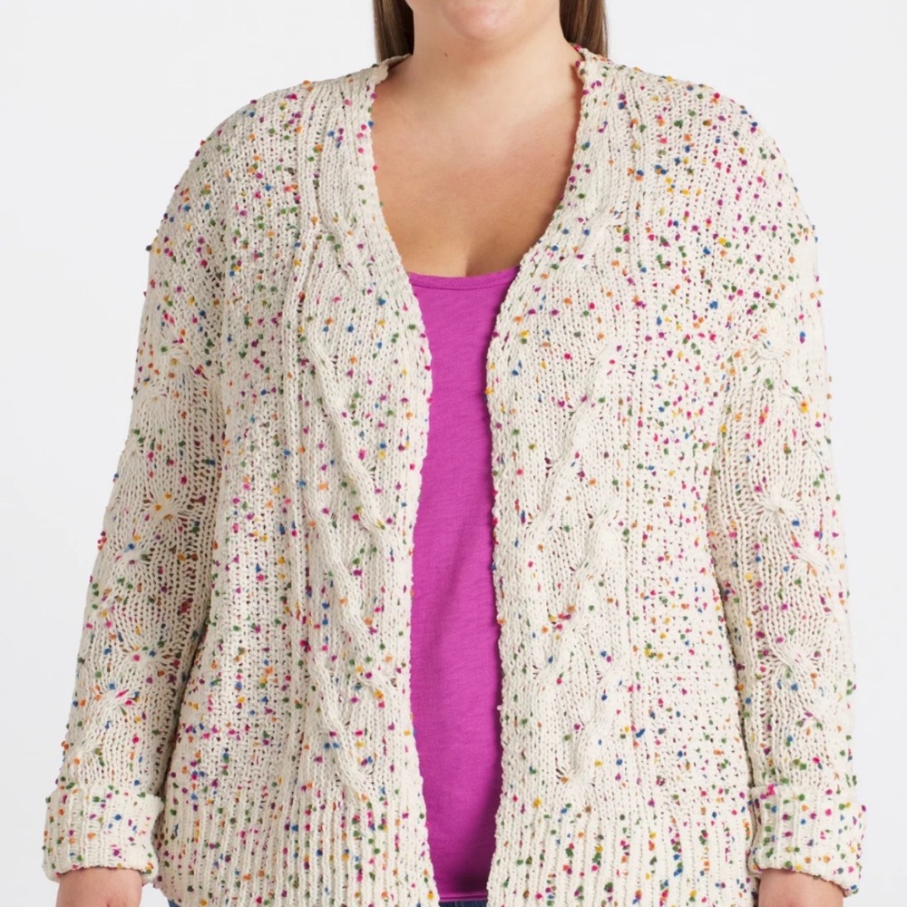 Les Serein Stitch Fix Chenille Confetti Rudie Cardigan Size M